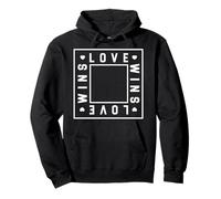 Trendy Apparel Pride Love Wins Love Wins Square and Hearts Sudadera con Capucha