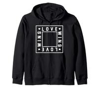 Trendy Apparel Pride Love Wins Love Wins Square and Hearts Sudadera con Capucha