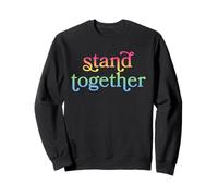Trendy Apparel Pride Stand Together Rainbow Gradient Text Sudadera