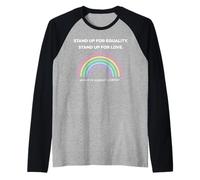 Trendy Apparel Pride Stand Up For Equality Stand Up For Love Camiseta Manga Raglan