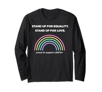 Trendy Apparel Pride Stand Up For Equality Stand Up For Love Manga Larga