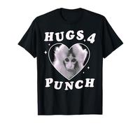 Trendy Apparel Punch The Monkey Hugs 4 Punch Heart Frame Camiseta