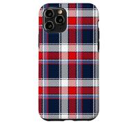 Trendy Apparel Red White & Blue Plaid Pattern Carcasa para iPhone 11 Pro