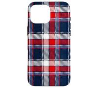 Trendy Apparel Red White & Blue Plaid Pattern Carcasa para iPhone 16 Pro Max