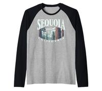 Trendy Apparel Sequoia California National Park Tree Scenery Camiseta Manga Raglan