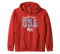 Trendy Apparel Small Town USA United States of America Flag Sudadera con Capucha