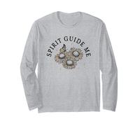 Trendy Apparel Spirit Guide Me Vintage Floral Logo Manga Larga