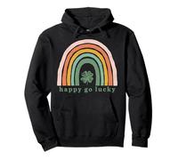 Trendy Apparel St. Patrick's Day Happy Go Lucky Rainbow Logo Sudadera con Capucha