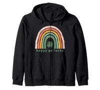 Trendy Apparel St. Patrick's Day Happy Go Lucky Rainbow Logo Sudadera con Capucha