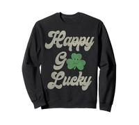 Trendy Apparel St. Patrick's Day Happy Go Lucky Vintage Logo Sudadera