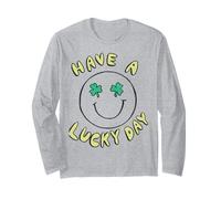Trendy Apparel St. Patrick's Day Have A Lucky Day Vintage Manga Larga