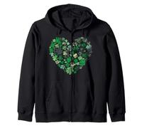 Trendy Apparel St. Patrick's Day Heart Full of Clovers Sudadera con Capucha