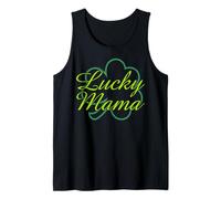 Trendy Apparel St. Patrick's Day Lucky Mama Clover Logo Camiseta sin Mangas