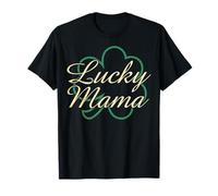 Trendy Apparel St. Patrick's Day Lucky Mama Shamrock Logo Camiseta