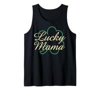 Trendy Apparel St. Patrick's Day Lucky Mama Shamrock Logo Camiseta sin Mangas