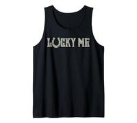 Trendy Apparel St. Patrick's Day Lucky Me Vintage Style Logo Camiseta sin Mangas