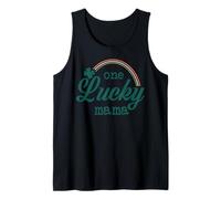 Trendy Apparel St. Patrick's Day One Lucky Mama Rainbow Logo Camiseta sin Mangas