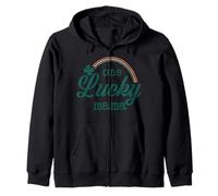 Trendy Apparel St. Patrick's Day One Lucky Mama Rainbow Logo Sudadera con Capucha