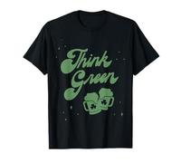 Trendy Apparel St. Patrick's Day Think Green Distressed Logo Camiseta
