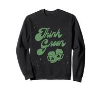 Trendy Apparel St. Patrick's Day Think Green Distressed Logo Sudadera