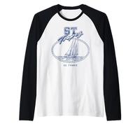 Trendy Apparel ST Tropez SO France Rope Frame Sail Boat Camiseta Manga Raglan