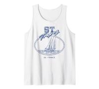 Trendy Apparel ST Tropez SO France Rope Frame Sail Boat Camiseta sin Mangas