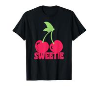 Trendy Apparel Sweetie Two Cherries On A Stem Illustration Camiseta