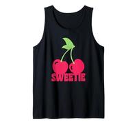 Trendy Apparel Sweetie Two Cherries On A Stem Illustration Camiseta sin Mangas
