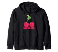 Trendy Apparel Sweetie Two Cherries On A Stem Illustration Sudadera con Capucha