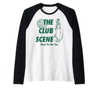 Trendy Apparel The Club Scene Time To Par tee Disco Ball Camiseta Manga Raglan