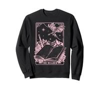 Trendy Apparel The Reader Tarot Card Fantasy Book and Dragon Sudadera