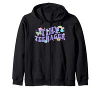 Trendy Apparel Tiny Teenager Cute Flower Butterfly & Rainbow Sudadera con Capucha