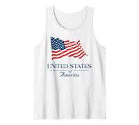 Trendy Apparel United States of America Flag Waving In Wind Camiseta sin Mangas