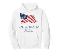 Trendy Apparel United States of America Flag Waving In Wind Sudadera con Capucha