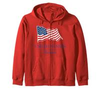 Trendy Apparel United States of America Flag Waving In Wind Sudadera con Capucha