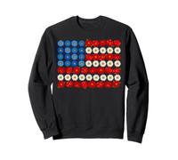 Trendy Apparel United States of America USA Floral Flag Sudadera