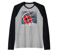 Trendy Apparel United States USA Flag Goal Scoring Poster Camiseta Manga Raglan