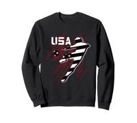 Trendy Apparel USA Soccer Player Silhouette Americana Sudadera
