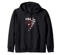 Trendy Apparel USA Soccer Player Silhouette Americana Sudadera con Capucha