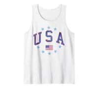 Trendy Apparel USA United States of America Flag and Stars Camiseta sin Mangas