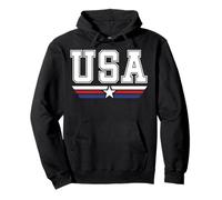 Trendy Apparel USA United States of America Tricolor Banner Sudadera con Capucha