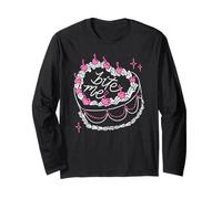 Trendy Apparel Valentine's Day Bite Me Cute Sassy Cake Gift Manga Larga