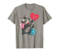 Trendy Apparel Valentine's Day Dump Him Cute Kitten with Bow Camiseta