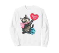 Trendy Apparel Valentine's Day Dump Him Cute Kitten with Bow Sudadera