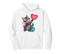 Trendy Apparel Valentine's Day Dump Him Cute Kitten with Bow Sudadera con Capucha