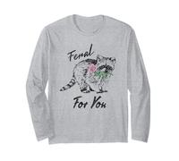 Trendy Apparel Valentine's Day Feral For You Rose & Raccoon Manga Larga