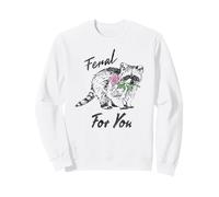 Trendy Apparel Valentine's Day Feral For You Rose & Raccoon Sudadera