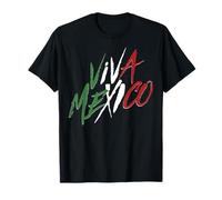 Trendy Apparel Viva Mexico Colores Bandera Red White Green Camiseta