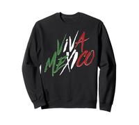 Trendy Apparel Viva Mexico Colores Bandera Red White Green Sudadera