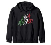 Trendy Apparel Viva Mexico Colores Bandera Red White Green Sudadera con Capucha
